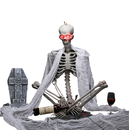 Skeleton Poseable with LED Eyes Life Size