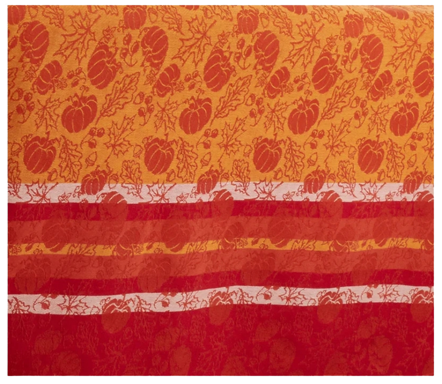 Keithley Pumpkin and Leaf Design Jacquard Tablecloth