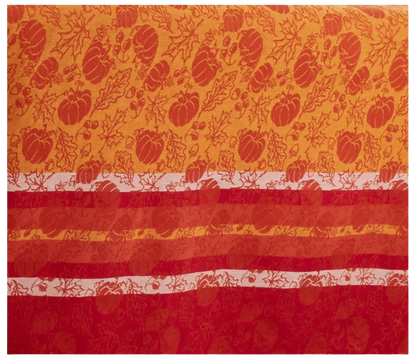 Keithley Pumpkin and Leaf Design Jacquard Tablecloth