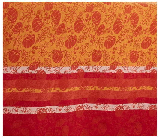 Keithley Pumpkin and Leaf Design Jacquard Tablecloth