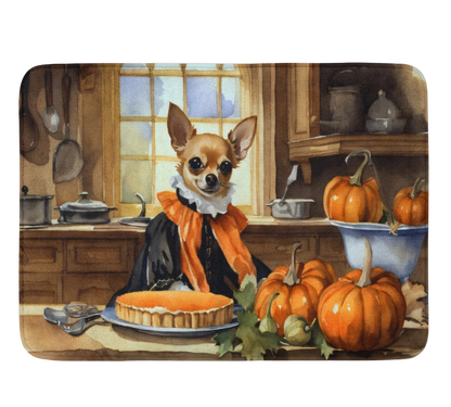 Chihuahua Fall Kitchen Pumpkins Memory Foam Kitchen Mat