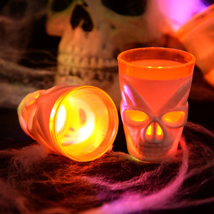 1/2/3Pcs LED Light Halloween Drinking Cup Skull Glowing Wine Water Cup 