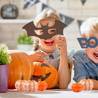 Mini Faux Foam Pumpkins with Lifelike Maple Leaves Acorns and Red Berries