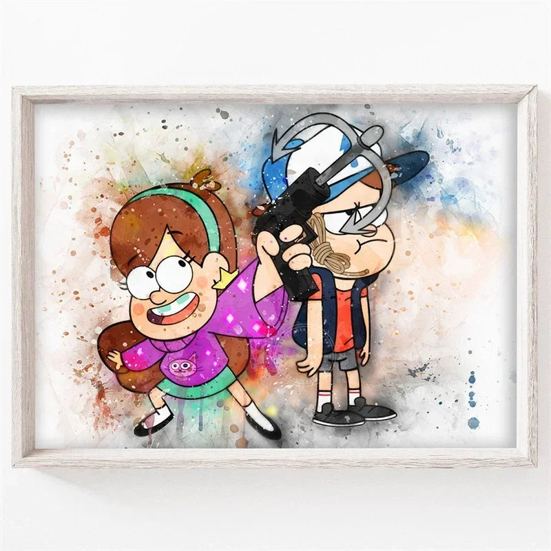 Disney Cartoons Gravity Falls Watercolor  Art 