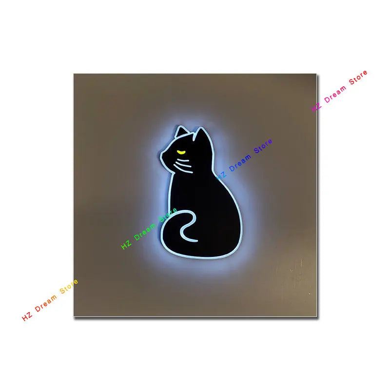 Neon Light Halloween Sign Poster