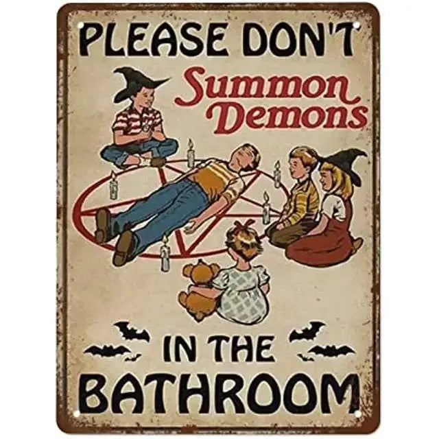 Halloween Joke Retro Metal Tin Sign