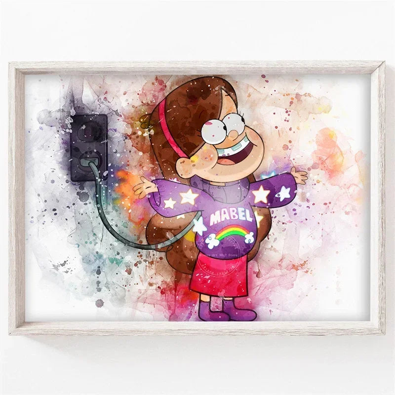 Disney Cartoons Gravity Falls Watercolor  Art 