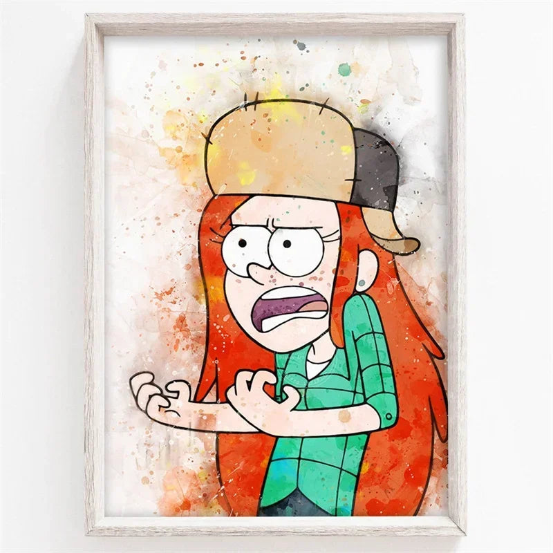 Disney Cartoons Gravity Falls Watercolor  Art 