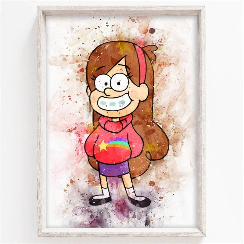 Disney Cartoons Gravity Falls Watercolor  Art 