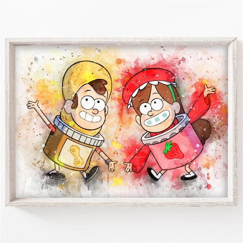 Disney Cartoons Gravity Falls Watercolor  Art 