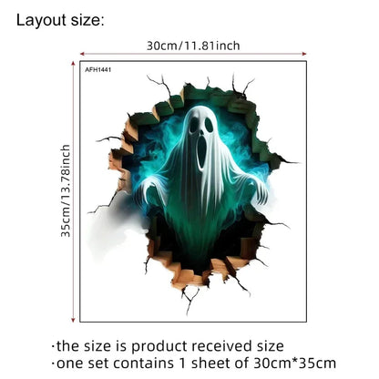 3D Ghost Hand Crossing Portal Sticker