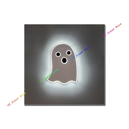 Neon Light Halloween Sign Poster