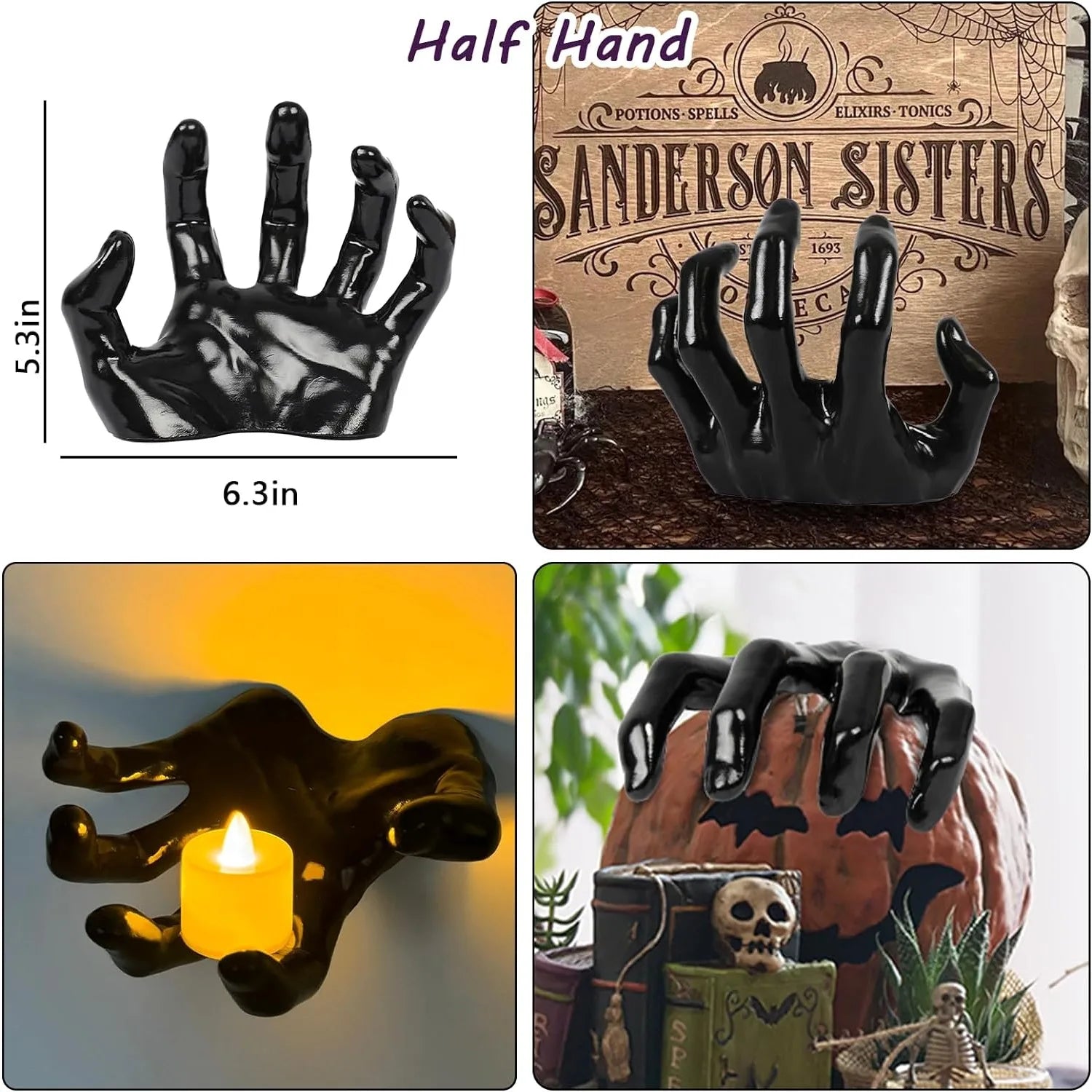 Creepy Hands Candle Holder/ Hook (3 Pcs (Comes with Candles))