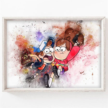 Disney Cartoons Gravity Falls Watercolor  Art 