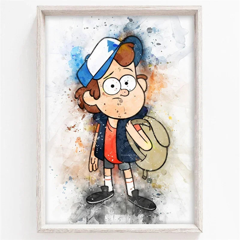 Disney Cartoons Gravity Falls Watercolor  Art 