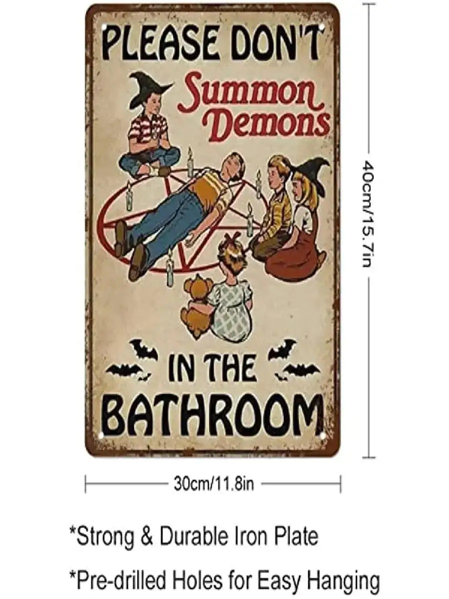 Halloween Joke Retro Metal Tin Sign