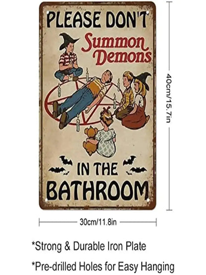 Halloween Joke Retro Metal Tin Sign