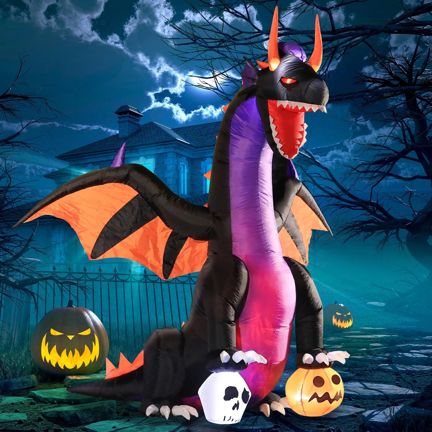 Inflatable Halloween Colored Dragon