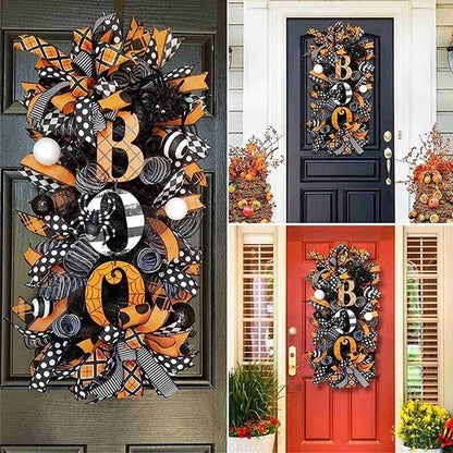  Halloween Swag BOO Wreath