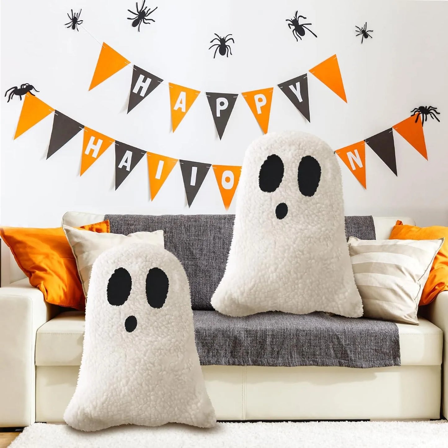 2 Pcs Decorative Spooky Halloween throw Pillows for Party Outdoor Home Decor