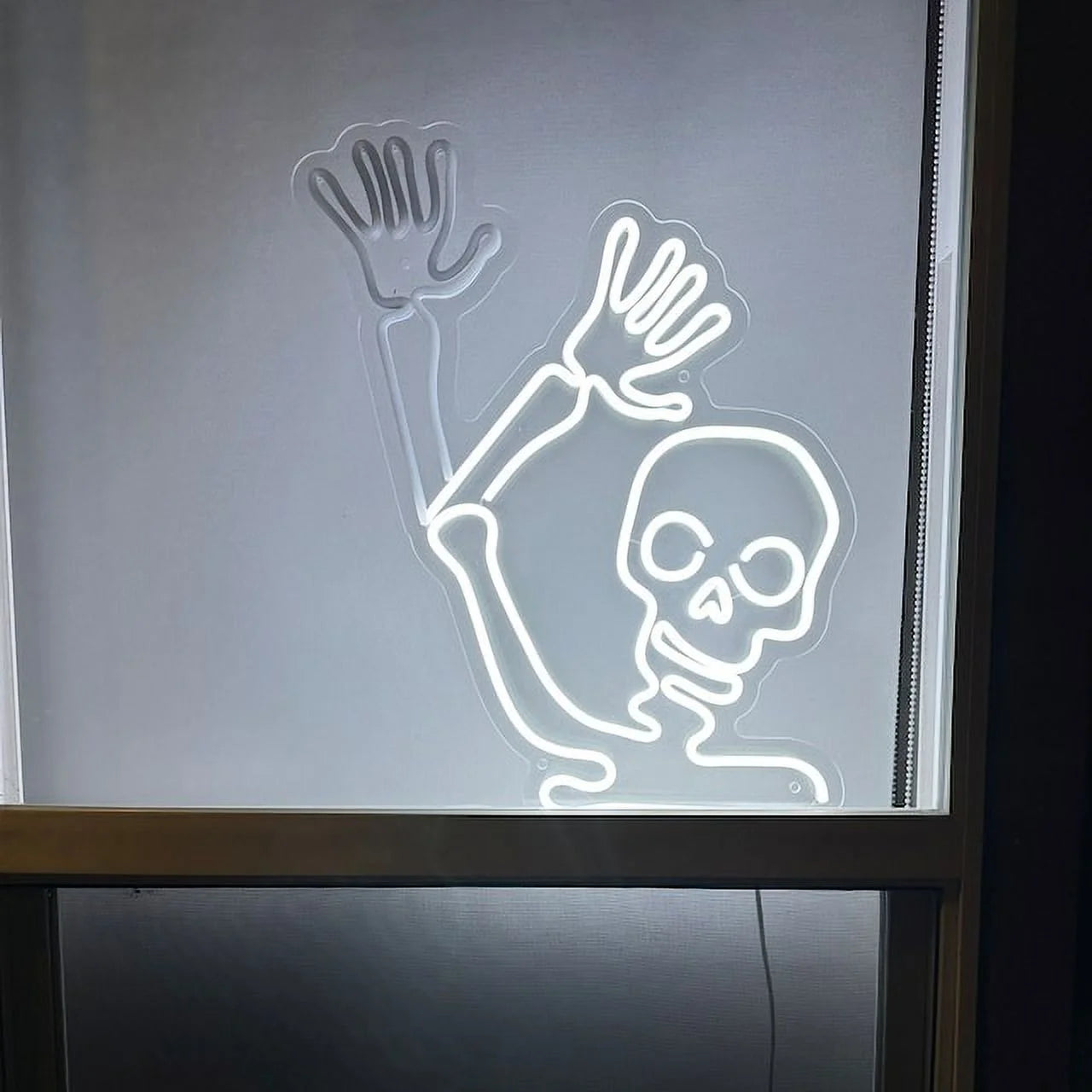 Waving Skeleton Led Neon Sign