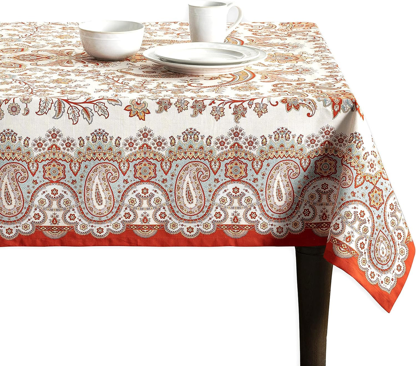 100% Cotton Cover - 60"X60" Square Fall Decorative Dinning Tablecloths