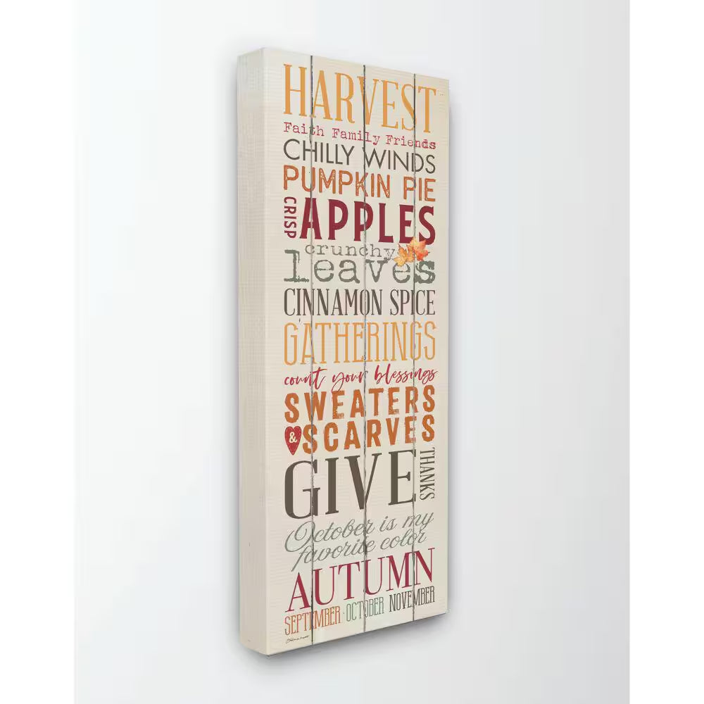 Thanksgiving Word Wood Texture Canvas 