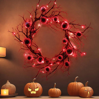 LED Halloween Colored Wreath