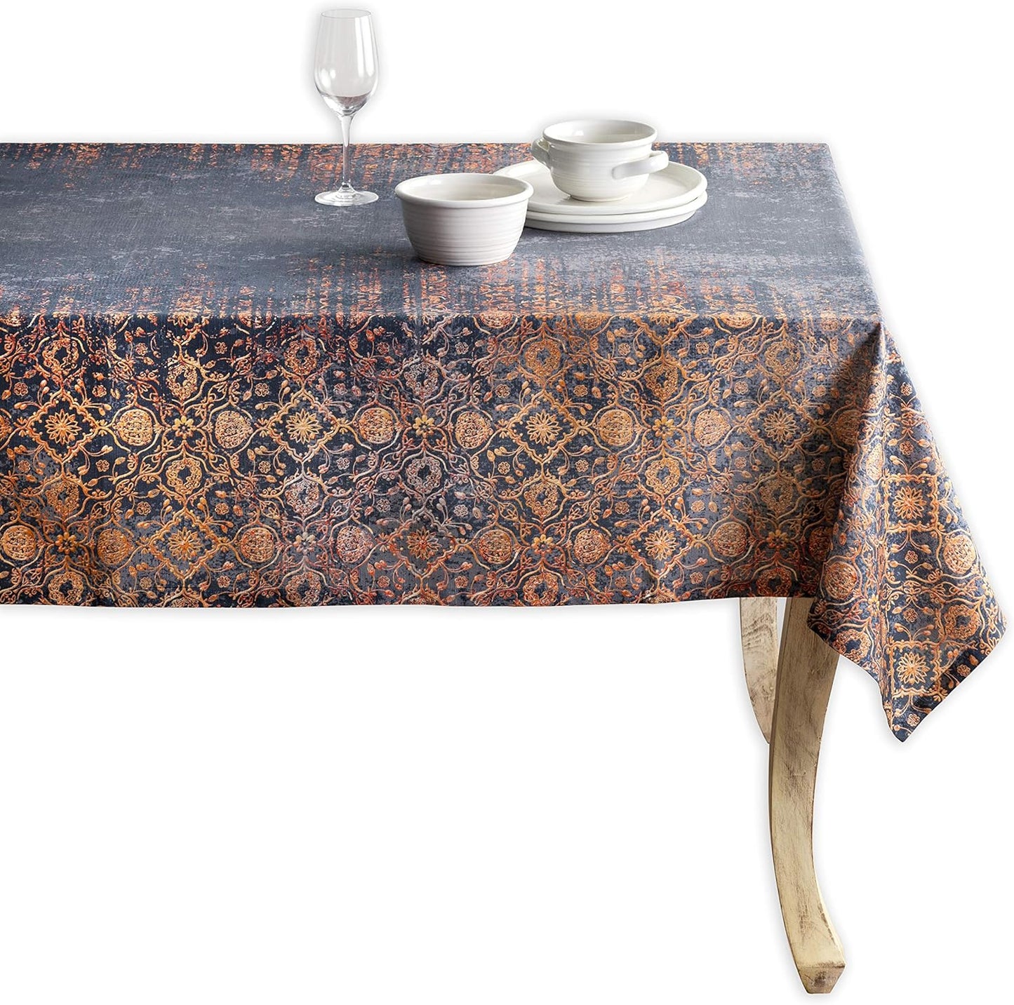 100% Cotton Cover - 60"X60" Square Fall Decorative Dinning Tablecloths