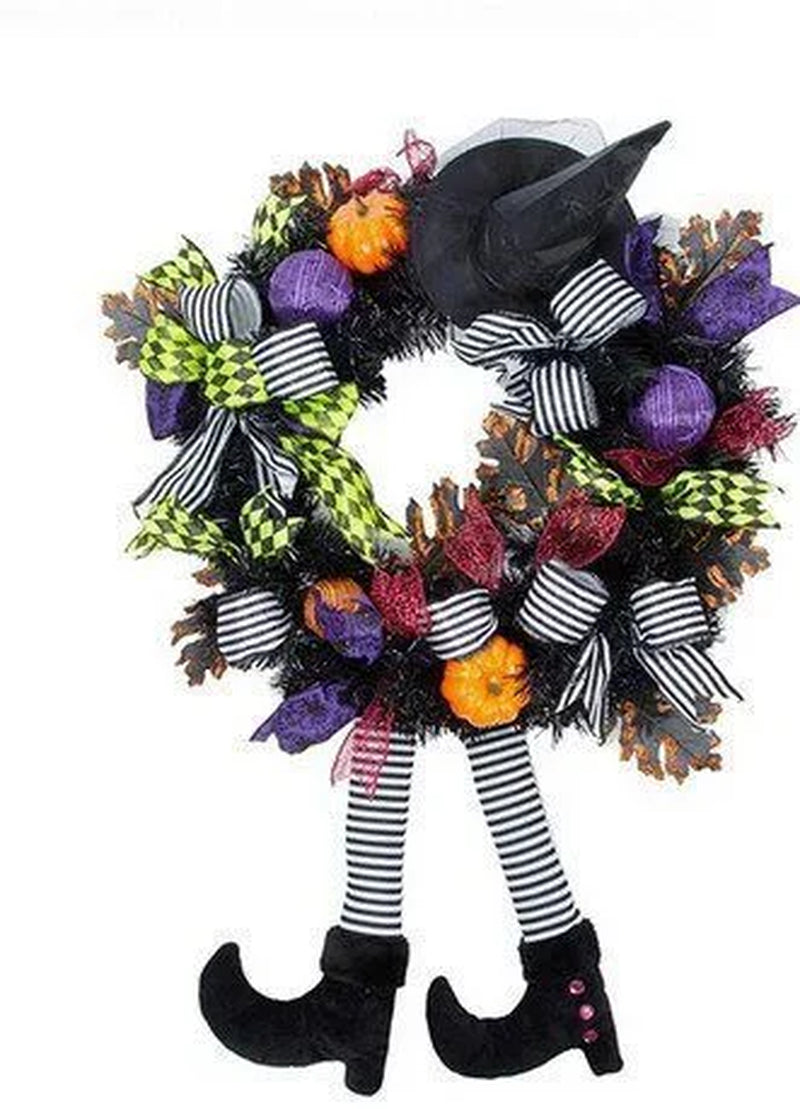 Halloween Wreath with Hat Legs