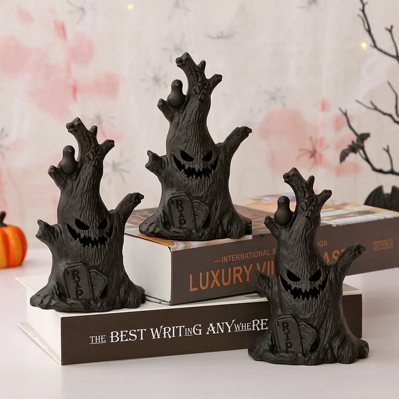 Halloween Led Glow Ghost Tree Light up Pumpkin Home Decoration 