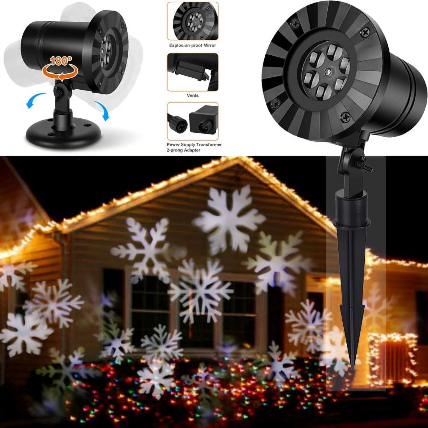 Waterproof Holiday Decorative Lighting Projectors