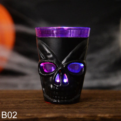 1/2/3Pcs LED Light Halloween Drinking Cup Skull Glowing Wine Water Cup 