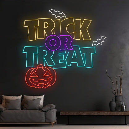 Custom Halloween LED Light Trick or Treat Neon Sign