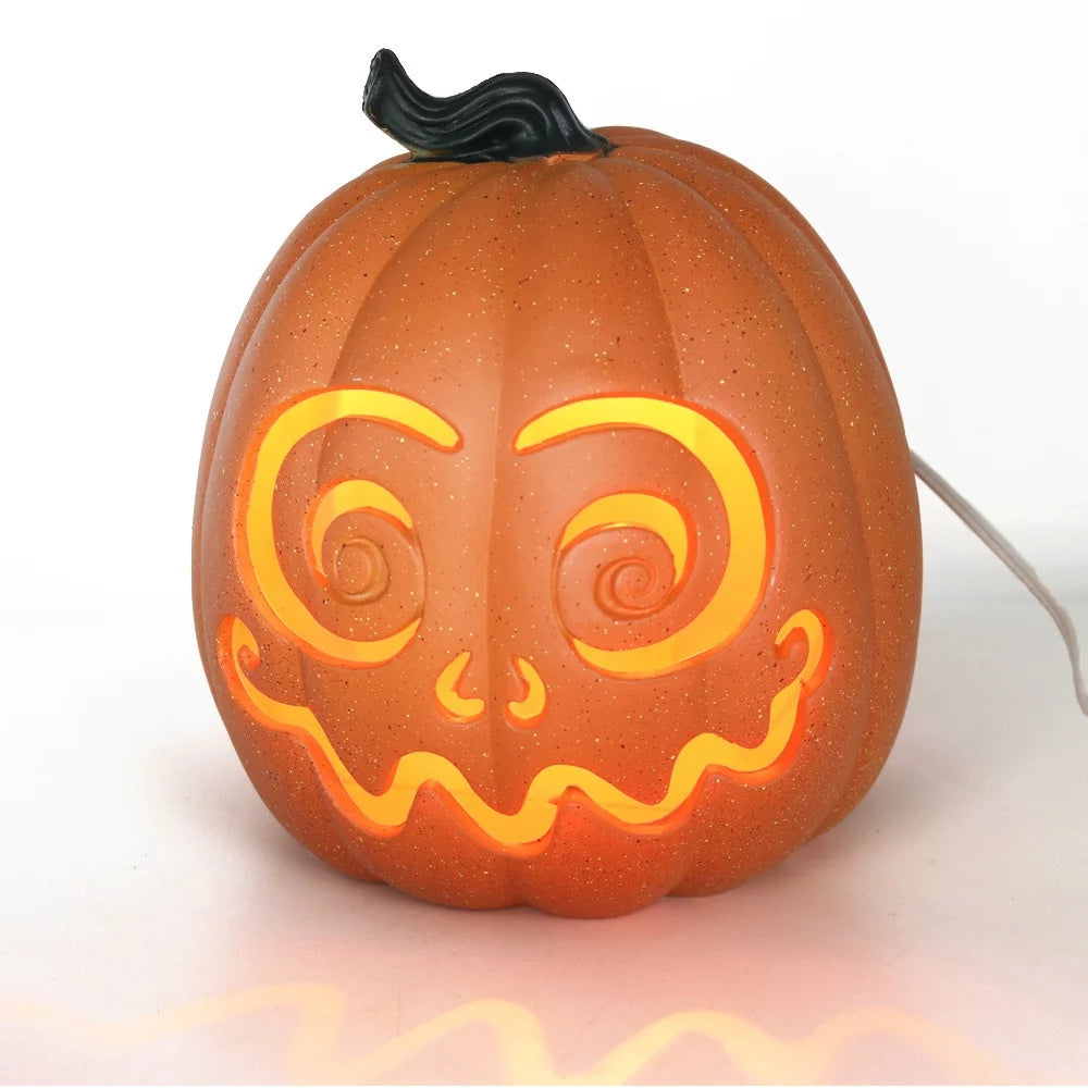 Halloween Pumpkin Light up Jack O Lantern Pumpkin Figurine 