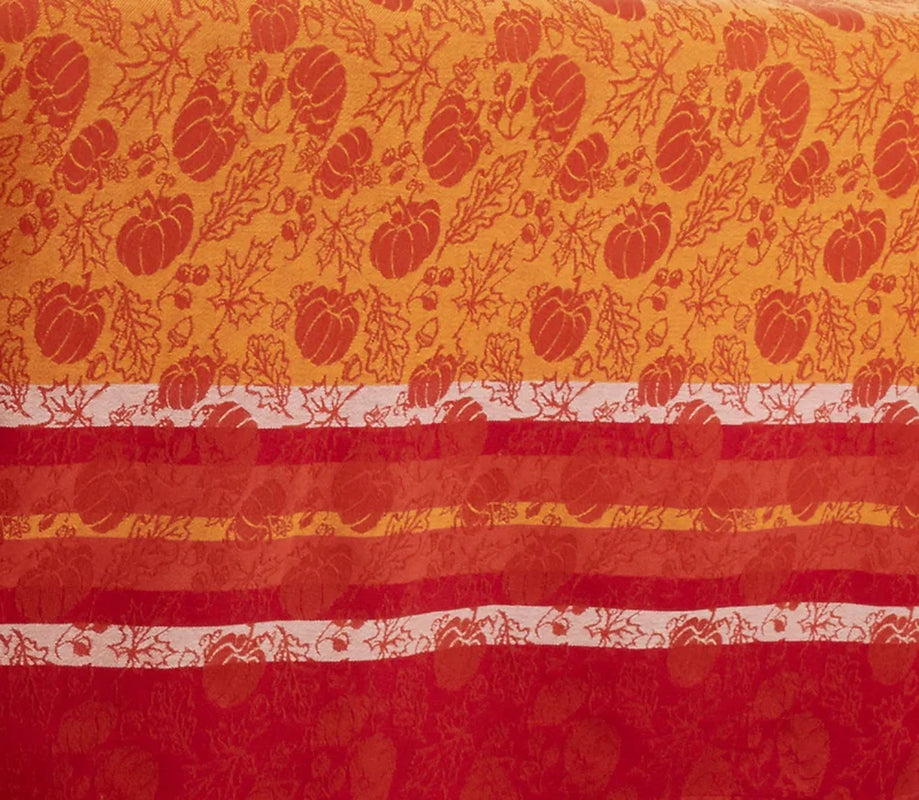 Keithley Pumpkin and Leaf Design Jacquard Tablecloth