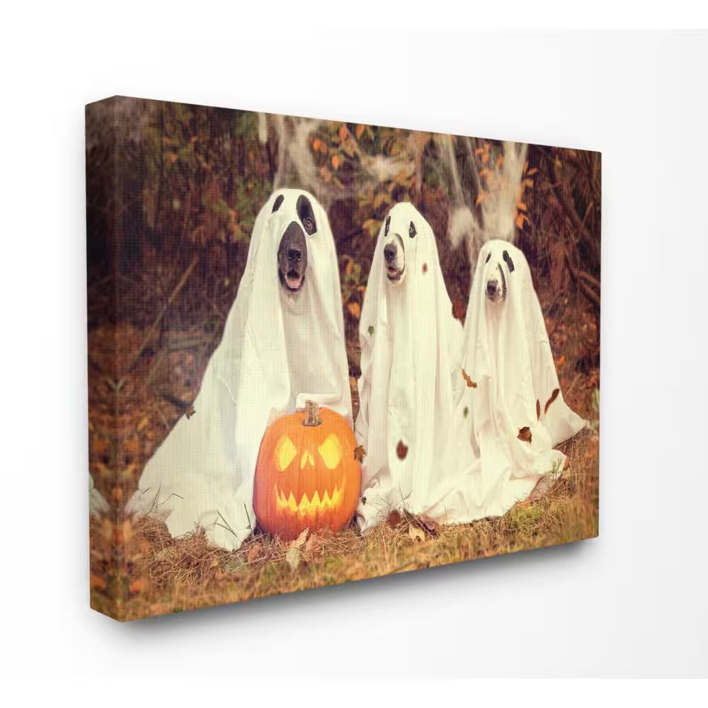 Ghost Dogs with Pumpkin Picture