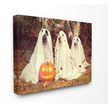 Ghost Dogs with Pumpkin Picture