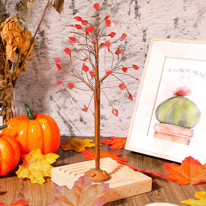 6Pcs Artificial Mini Fall Maple Trees Autumn 